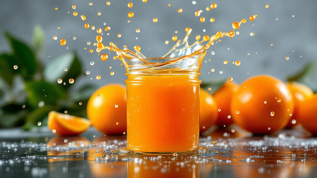 orange marmalde oranges and water drop splash